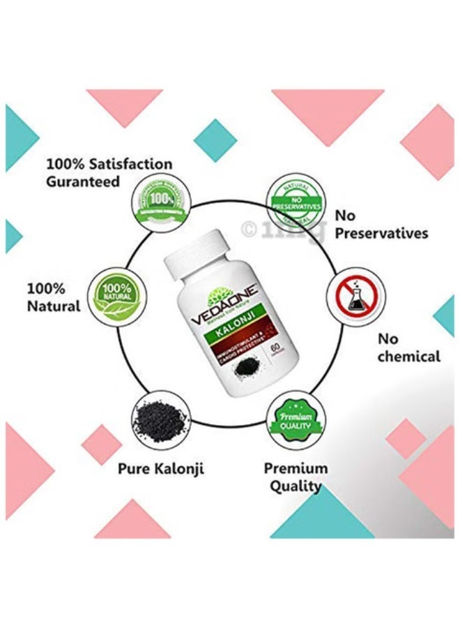 فيداون كبسولات الحبة السوداء (كالونجي) 450 مجم – 60 كبسولة | دعم المناعة والشعر والبشرة والصحة العامة - Image 3