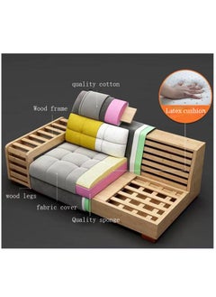 Comfynest U Shaped Corner Sofa Wood Frame High Density Cushions  - Image 2