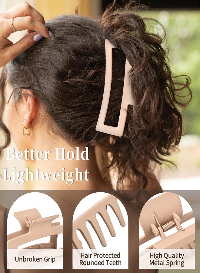 يانيبست مجموعة مشابك شعر ياني بيست، 3 قطع، للنساء، مشابك كبيرة بطول 5.1 بوصة، مناسبة للشعر الكثيف والمجعد، مشابك كبيرة غير لامعة، مشابك فك قوية التثبيت. - Image 4