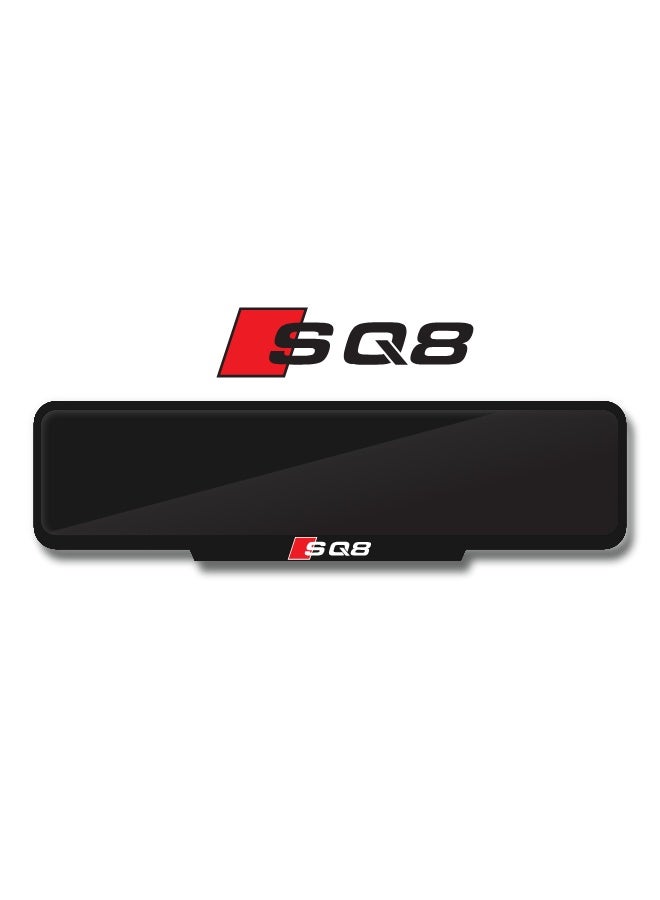 DXBSTAMPS Custom Audi SQ8 Number Plate Frame – Sporty Black Finish – Available in 3 Sizes – Easy Fixing – Premium Frame for Audi SQ8 Enthusiasts  - Image 1