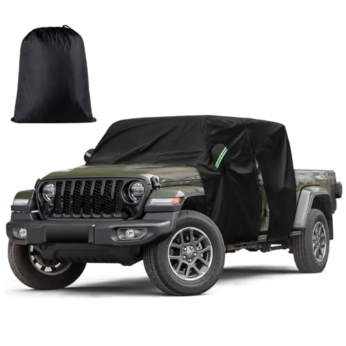 Migaven Car Cab Cover for Jeep Gladiator 2020-2025, Migaven Waterproof Cover with Driver Door Zipper Windproof Straps All Weather Snow Rain UV Protection - Image 1