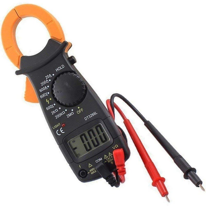 MOHAK MOHAK Digital Lcd Automatic Acdc Electronic Tester Portable Handheld Clamp Volt Meter Multimeter 600v Current Resistance Voltage Digital Multimeter DT3266L  - Image 1