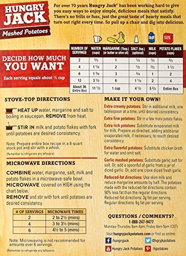 Hungry Jack Instant Mashed Potatoes Naturally Flavored  Family Size 267 Ounce Box - Image 5