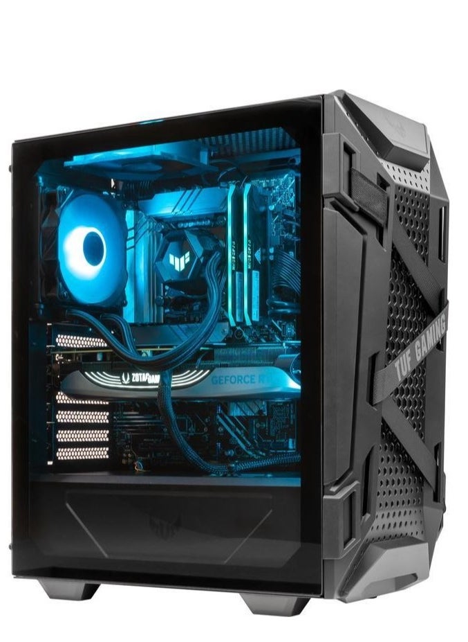 NANOTECH - Team Arsenic Gaming PC- Intel Core i7-14700KF Processor, 20 Cores & 28 Threads, DDR5 32GB (2*16) Ram, 1TB NVMe M.2 PCIe SSD, Nvidia RTX 4060 Dual OC Edition 8GB GDDR6 Graphics Card, 2 Fan AIO Liquid Cooler, 650W 80 Plus Standard Power Supply, Windows 11 Pro | Wi-Fi - Image 1