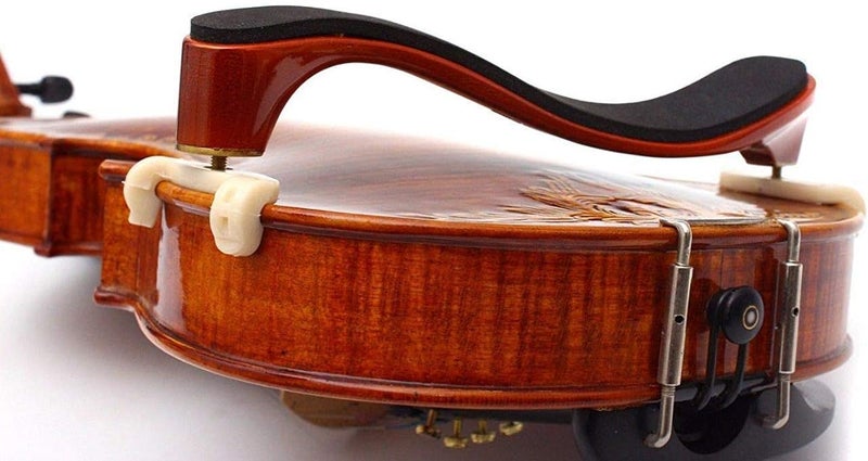 amzz 4/4 Violin Shoulder Rest – Maple Wood, Comfortable Foam Pad & Height Adjustable Feet, Fits 3/4 & 4/4 Violins, 12" & 13" Violas for Kids & Adults - Image 1