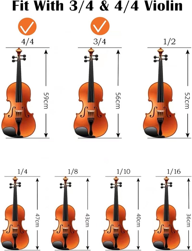 amzz 4/4 Violin Shoulder Rest – Maple Wood, Comfortable Foam Pad & Height Adjustable Feet, Fits 3/4 & 4/4 Violins, 12" & 13" Violas for Kids & Adults - Image 5