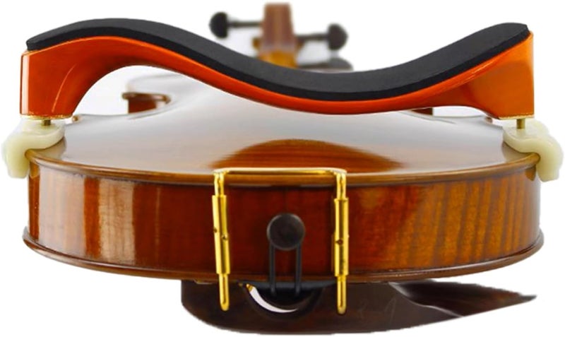 amzz 4/4 Violin Shoulder Rest – Maple Wood, Comfortable Foam Pad & Height Adjustable Feet, Fits 3/4 & 4/4 Violins, 12" & 13" Violas for Kids & Adults - Image 2