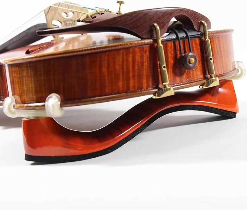 amzz 4/4 Violin Shoulder Rest – Maple Wood, Comfortable Foam Pad & Height Adjustable Feet, Fits 3/4 & 4/4 Violins, 12" & 13" Violas for Kids & Adults - Image 3