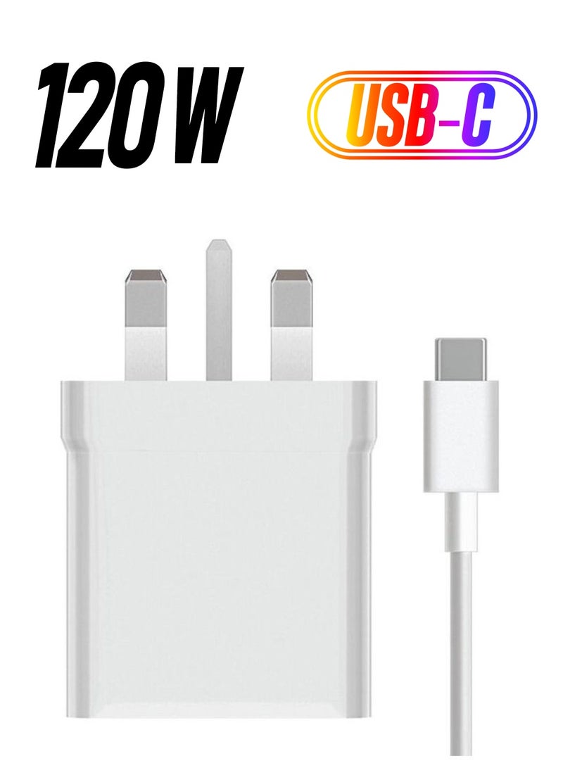 مجموعة شحن Xiaomi 120W (النوع A) - شاحن شحن سريع للهواتف الذكية وأجهزة الكمبيوتر المحمولة والأجهزة اللوحية