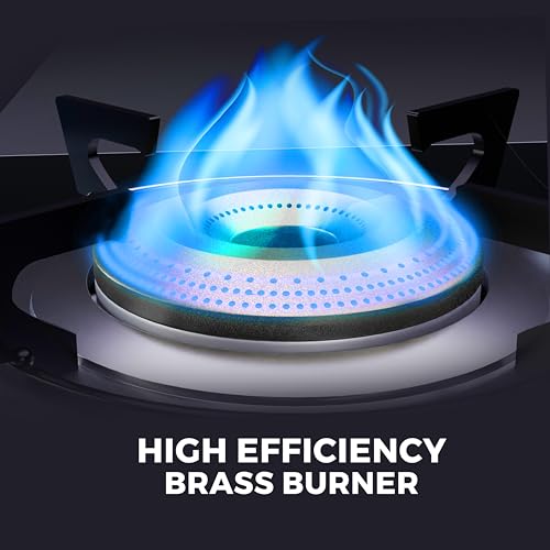 Surya Flame LPG Gas Stove Single Burner Glass Top with Brass Burner, Premium Toughened Glass & Powder Coated Body for Modular Kitchen, ISI Certified & 2 Years Warranty with Doorstep Service - Image 2
