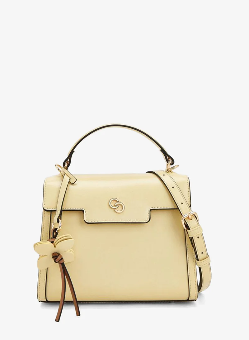 Celeste Solid Satchel Bag With Detachable Strap