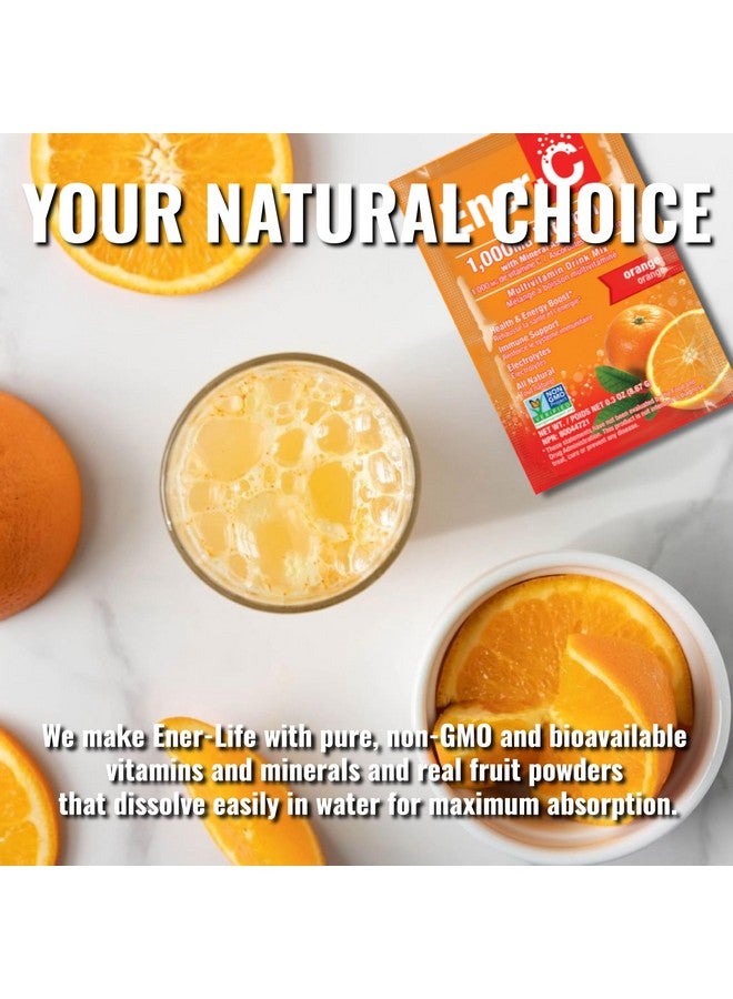 Ener-C مسحوق مشروب متعدد الفيتامينات بنكهة البرتقال من إينر-سي - فيتامين سي 1000 ملغ والإلكتروليتات مع عصير فواكه حقيقي - طاقة طبيعية ودعم المناعة للنساء والرجال - خالي من الكائنات المعدلة وراثيًا ونباتي وخالي من الغلوتين - 30 حبة - Image 5