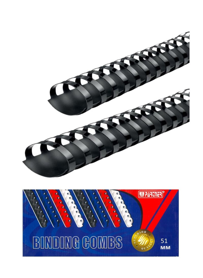 PARTNER Binding Accessories With 51mm Comb Black  - Image 3
