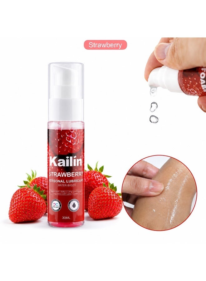 Qawora Kailin Personal Lubricant Water-Based Gel for Men & Women, Smooth Long-Lasting Formula, Non-Sticky & Easy to Clean, Intimate Moisturizing Gel, 30ml (Strawberry) - Image 3