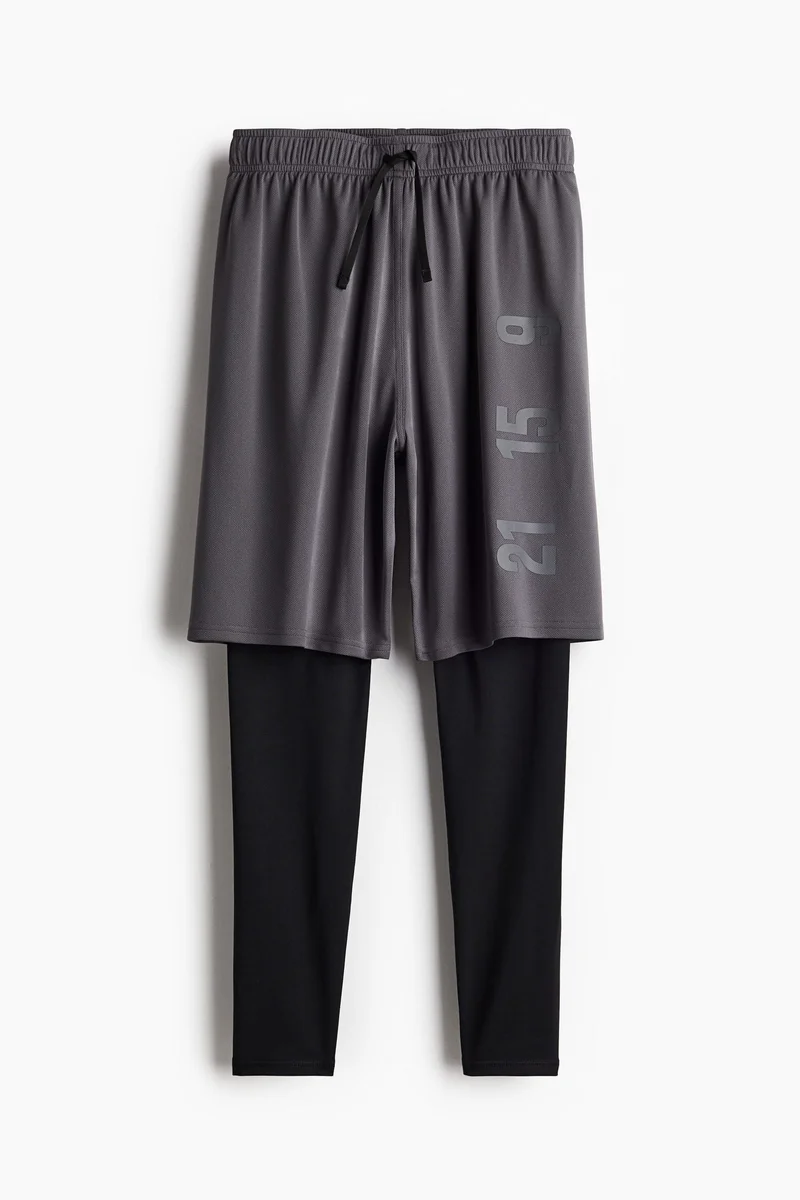 H&M Sports Tights With Shorts