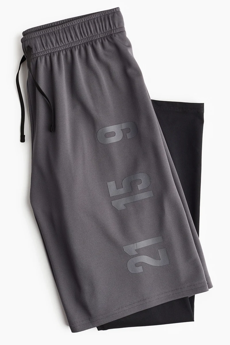 H&M Sports Tights With Shorts