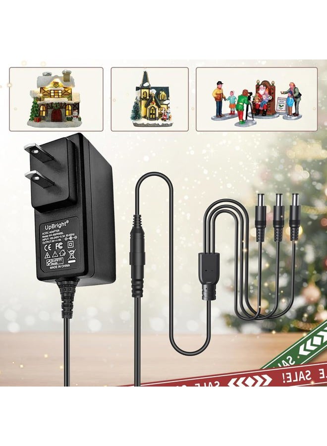 UPBRIGHT AC/DC Adapter Compatible with Lemax Lighted Accessory 4.5V # 74706 Christmas Village Houses Playground Display 3 Output Jack 34988A Spooky Town Collection 64518 4.5 Volts 4.5VDC Power Supply - Image 3