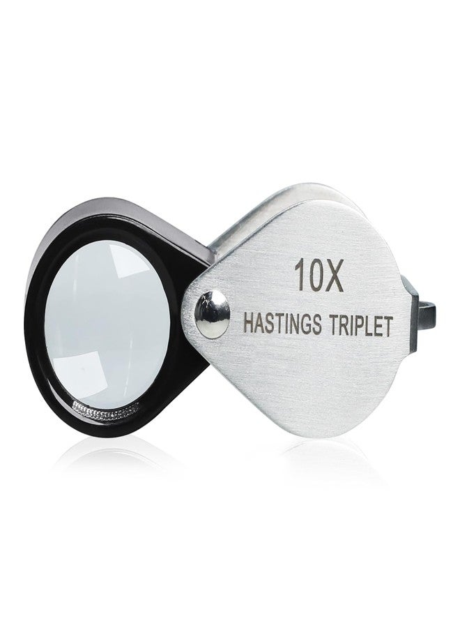 DANOPLUS 10X Jewelers Loupe Magnifier Jewelry Magnifying Glass 16mm Foldable Pocket Magnifying Glass Jewelry Loupe for Gems, Jewelry, Coins, Stamp - Image 1