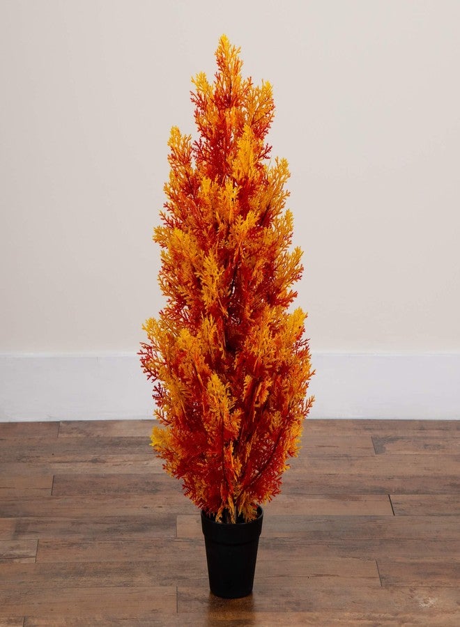 Nearly Natural 3ft UV Resistant Autumn Artificial Fall Cedar Tree - Indoor/Outdoor - Image 4