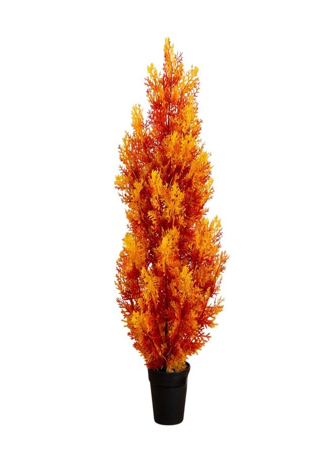 Nearly Natural 3ft UV Resistant Autumn Artificial Fall Cedar Tree - Indoor/Outdoor - Image 1
