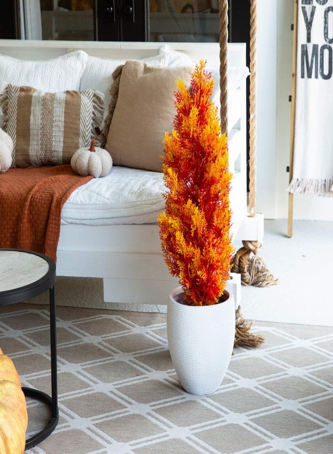 Nearly Natural 3ft UV Resistant Autumn Artificial Fall Cedar Tree - Indoor/Outdoor - Image 5