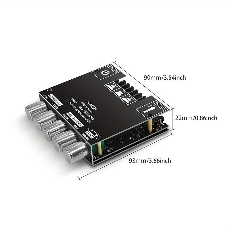 ZK-MT21 لوحة مضخم رقمي لاسلكي 2.1 قناة جودة صوت HiFi موديول مضخم صوت سفلي - Image 2