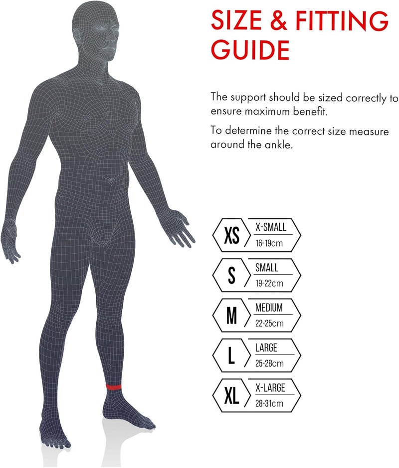 VULKAN Ankle Support Classic 3004 Medium Ankle Sleeve Breathable Compression For Sprains Strains Arthritis Sore Joints Weak Ankles Wear During Sports Exercise Men and Women - Image 5