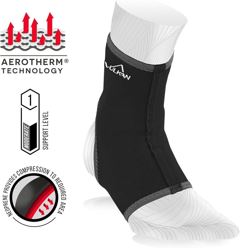 VULKAN Ankle Support Classic 3004 Medium Ankle Sleeve Breathable Compression For Sprains Strains Arthritis Sore Joints Weak Ankles Wear During Sports Exercise Men and Women - Image 3