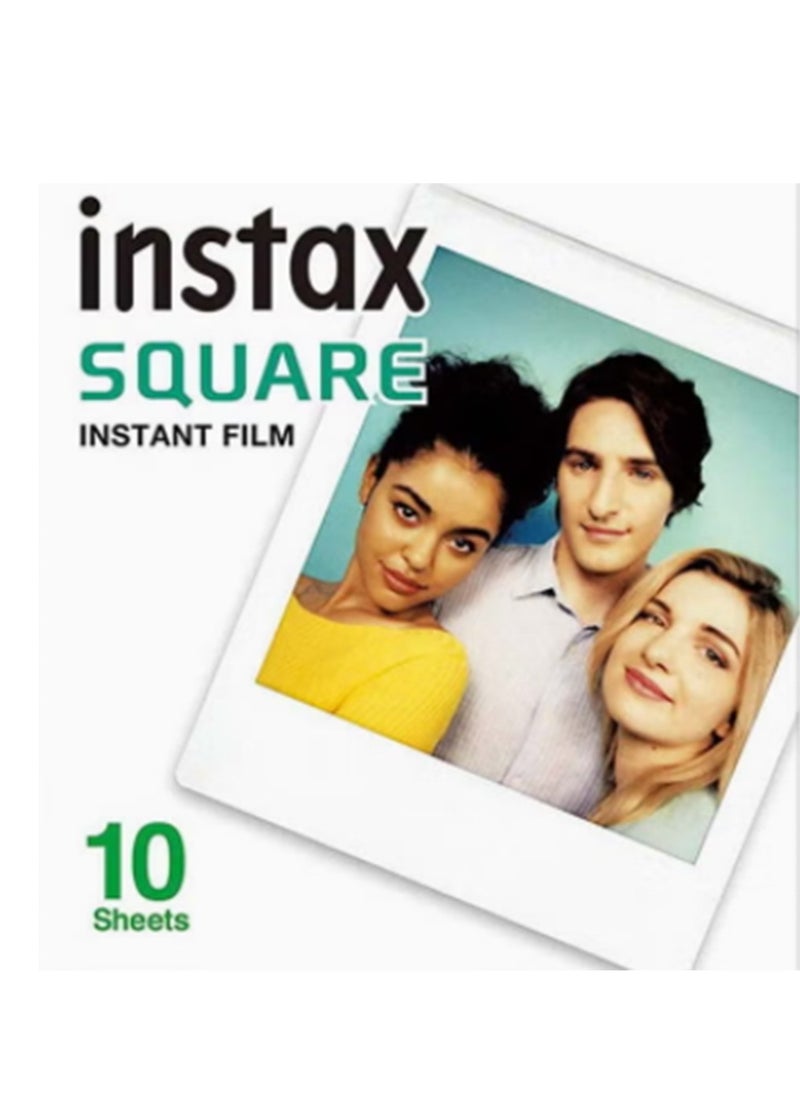 10 Sheets, Instax Square Photo Paper, White （in bulk）