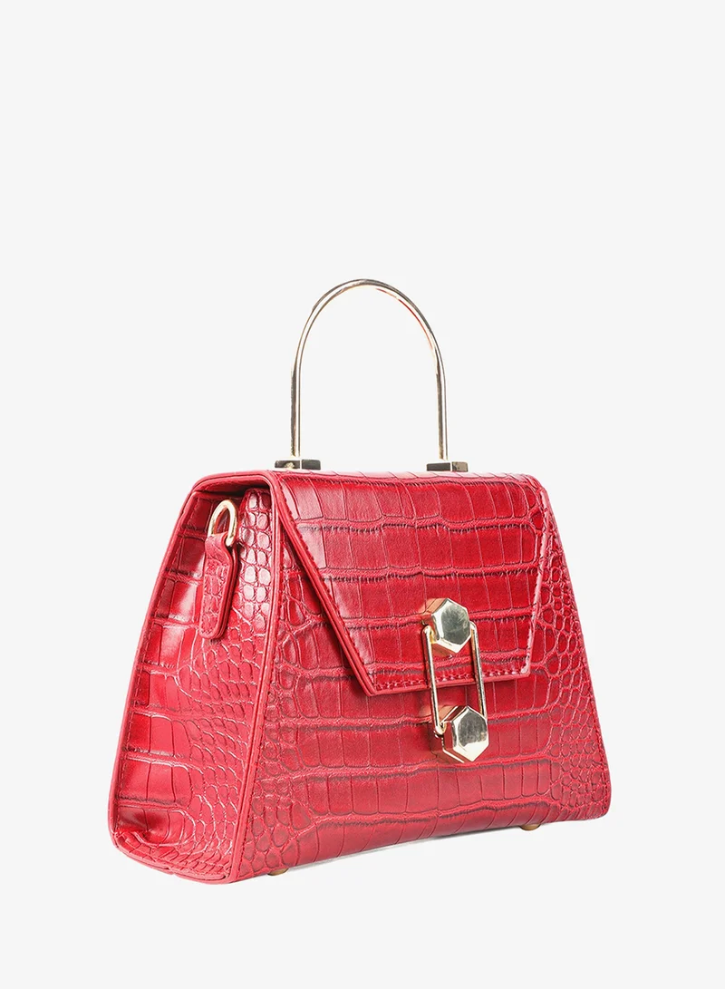 London Rag red Red Croc faux Leather Sling Bag for Women | Best Price UAE