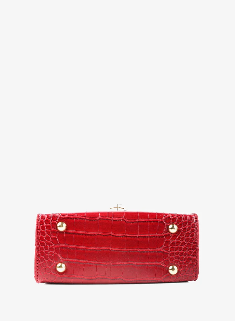 London Rag red Red Croc faux Leather Sling Bag for Women | Best Price UAE