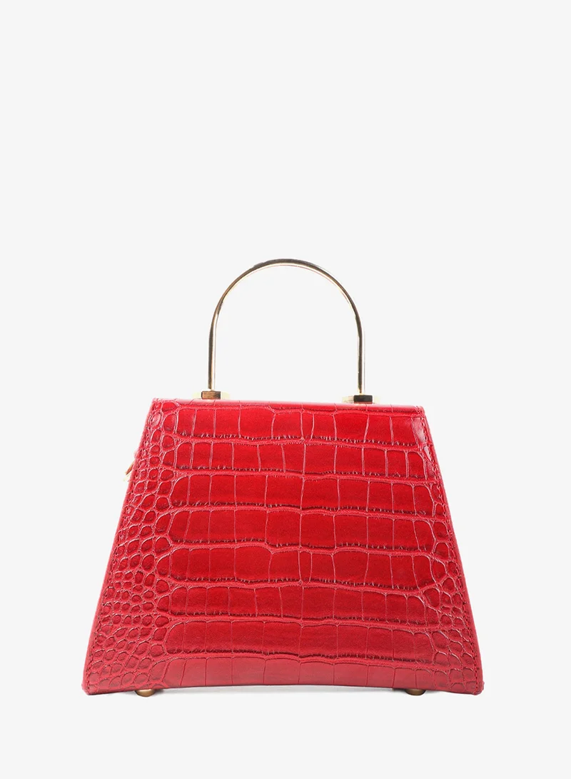 London Rag red Red Croc faux Leather Sling Bag for Women | Best Price UAE