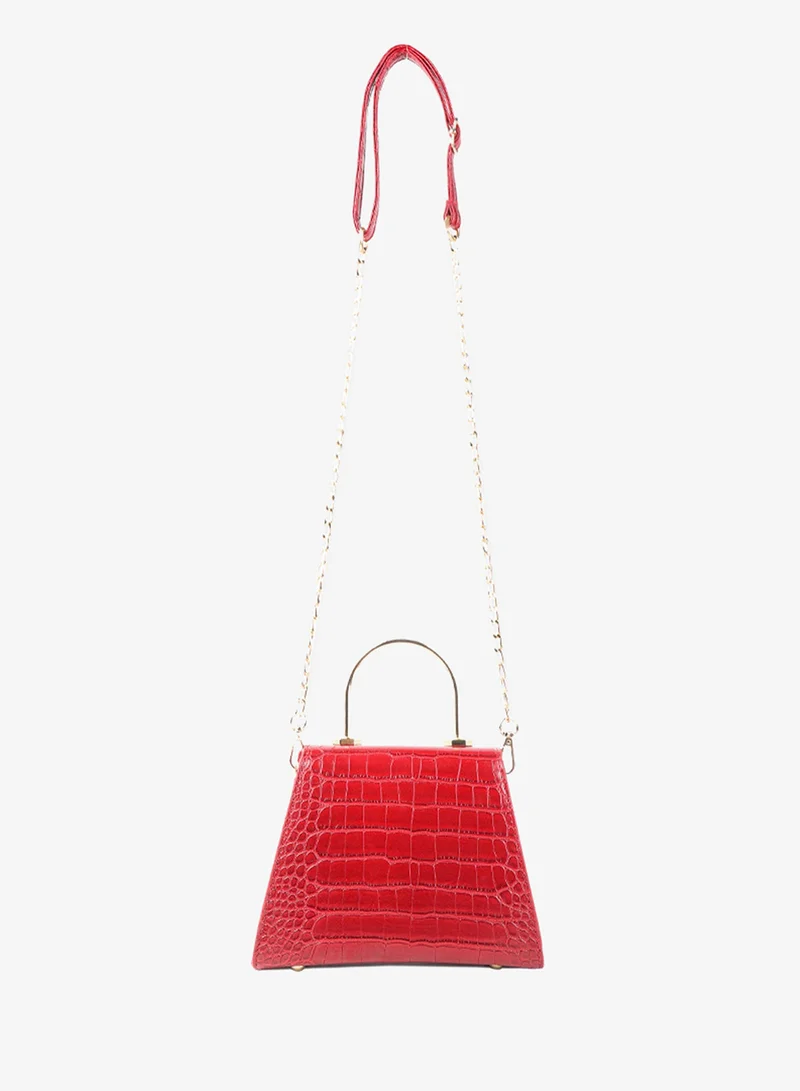 London Rag red Red Croc faux Leather Sling Bag for Women | Best Price UAE