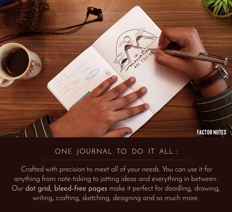 Factor Notes Notebook: 100 GSM Natural Shade Paper Journal Diary, A5, 144 Pages (Imagine, Dot Grid) - Image 5