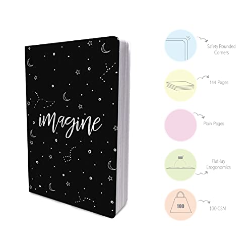Factor Notes Notebook: 100 GSM Natural Shade Paper Journal Diary, A5, 144 Pages (Imagine, Dot Grid) - Image 3