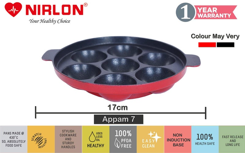 Nirlon Non Stick PFOA Free Scratch Resistant Coating Cookware Set of10 Pieces (2.6mm_DKD(J)_CS22_AC_AP7_AP12_UP7_FP12_3spoon) - Image 5