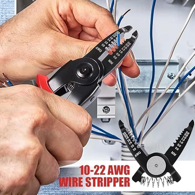 Keshmart Keshmart 5 in 1 Multipurpose Lineman Plier with Gripping Wrench Cutter Crimping Wire Stripper Fuction Combination plier Electric Cable Stripping Wrench Snapper  - Image 4