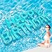 Shappy Turquoise 20 Happy Birthday Pool Large Floating Letter Balloons with Adhesive Dots Inflatable Pool Decorations for Summer Birthday Party Sequins - Image 3