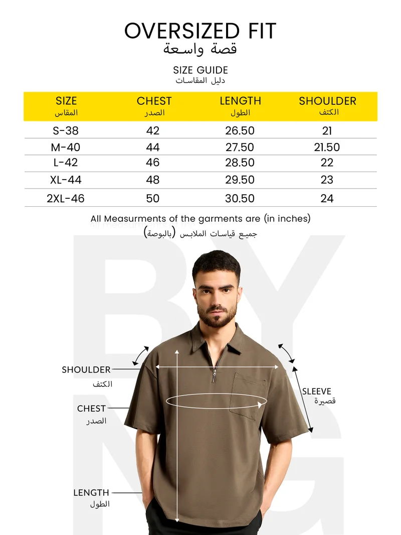 Beyoung Red Cut And Sew Polo T-shirt For Men