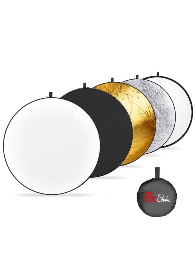 اف اكس ستوديو 5-in-1 Round Portable Photography Reflector - 80cm - Image 1