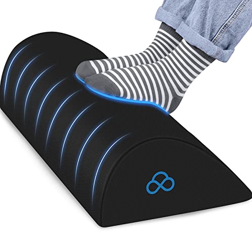 StepLively Foot Rest Ergonomic Pillow for Under Desk at Work, Anti-Fatigue Footrest Support Pillow for Fatigue & Pain Relief, Comfortable for Office Chair, Car Seat & Gaming Chair - Black, Large - Image 1
