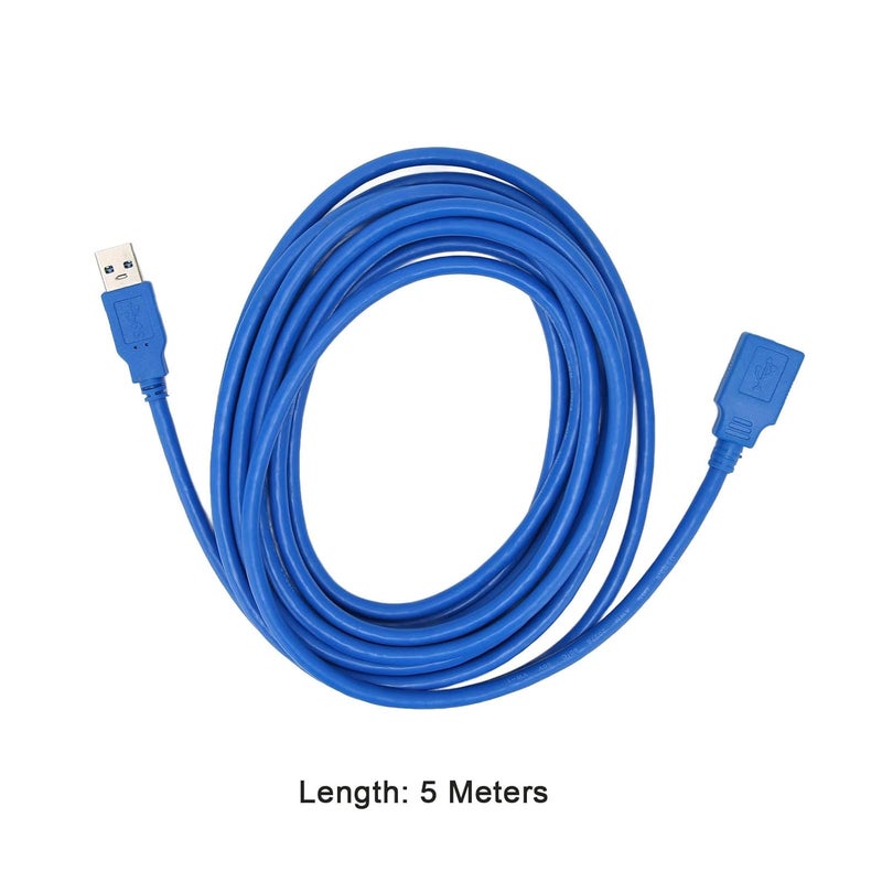 Yunseity USB 3.0 Extension Cable, 5Gbps High Speed Data Transmission 5m Light Portable, with Plug and Play, for Hard Disk Flash Drive Mouse Keyboard Printer Scanner - Image 3
