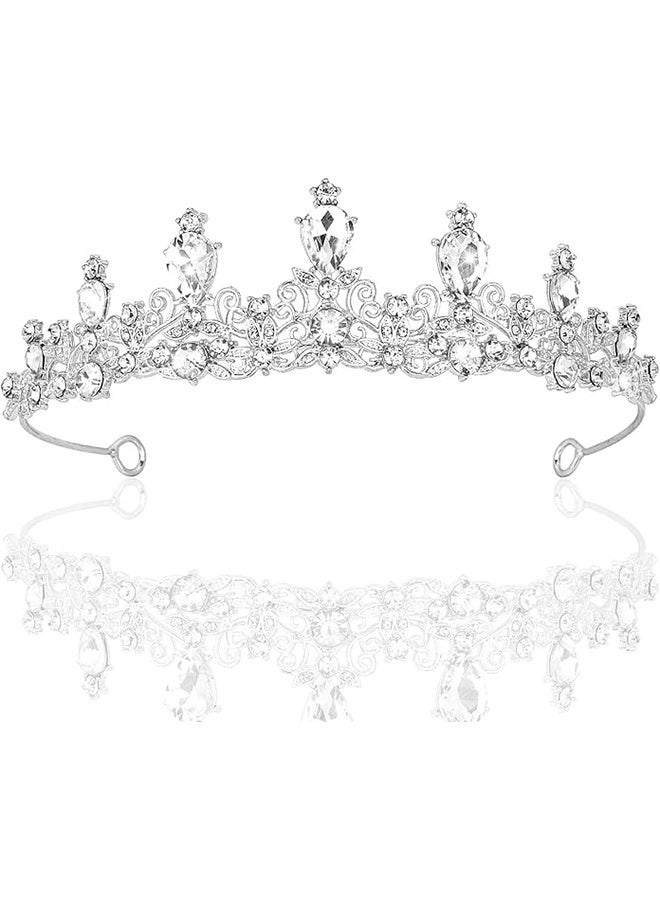 HY Tiara And Crown For Women Girls Sliver Princess Crowns Rhinestone Fairy Metal Headband Crystal Tiaras For Wedding Bridal Birthday Party Costume Prom Hair Accessories - Image 1