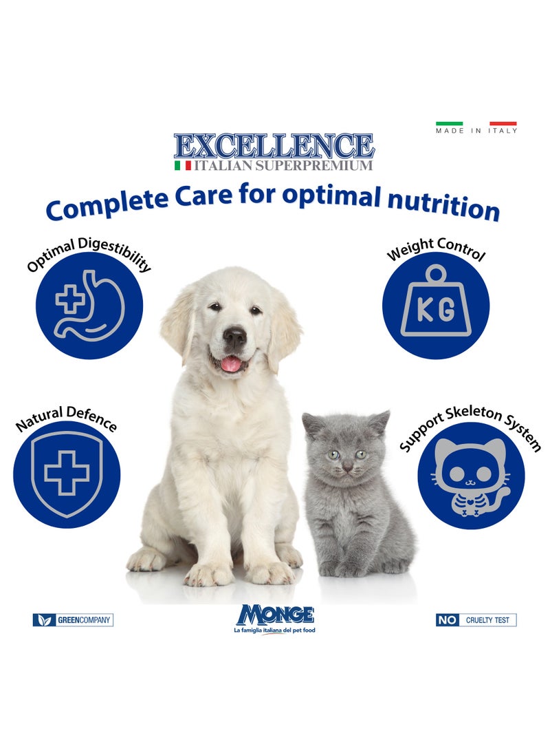 Monge Lechat Excellence by Monge | Kitten Wet Food Rich in Salmon and Chicken | Super Premium Complete Wet Kitten Food | Mousse in Can | Pack of 6 pcs - Image 5