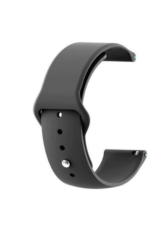 ماركة غير محددة - Samsung Galaxy Gear S3 Frontier Smart Watch Silicone Strap 22mm - Black - Image 1