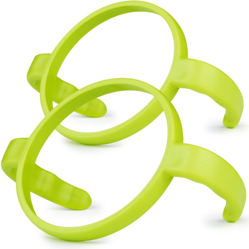 CHUBBIEE Baby Bottle Handles for Comotomo 5 Ounce & 8 Ounce Silicone Baby Bottles, Compatible Comotomo Bottle Holder for Baby, Pack of 2, Green - Image 1
