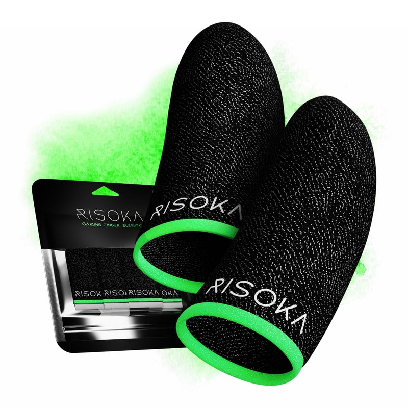 RISOKA أكمام أصابع الألعاب RISOKA 10 قطع - انزلاق مثالي على الشاشة اللمسية - أكمام الإبهام لألعاب الهواتف المحمولة - ملحقات الهواتف - Image 1