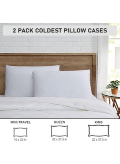 THE COLDEST WATER The Coldest Water Bamboo Pillow Cases Set of 2 - Cooling Pillowcase 2 Pack with Envelope Closure, Cool Chill & Breathable Pillow Case  - Image 4