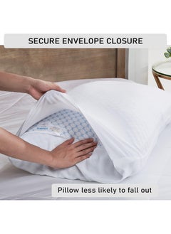 THE COLDEST WATER The Coldest Water Bamboo Pillow Cases Set of 2 - Cooling Pillowcase 2 Pack with Envelope Closure, Cool Chill & Breathable Pillow Case  - Image 5