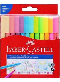 Connector Pen 12 Colors Neon Pastel